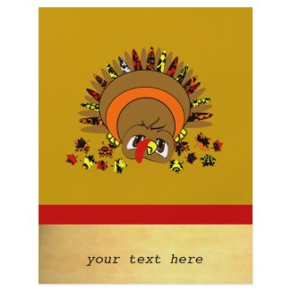 Cute Cartoon Turkey Business Flyer flyer