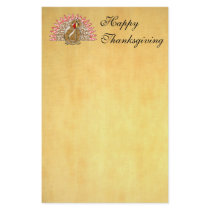 Cute Cartoon Turkey Damask Pattern stationery