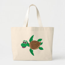 Cute Cartoon Turtle Canvas Bag