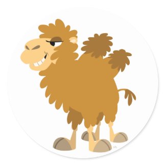 Cute Cartoon Two-Humped Camel Mousepad sticker