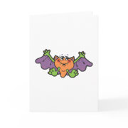 cute cartoon vampire bat card