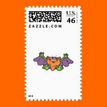 cute cartoon vampire bat stamps