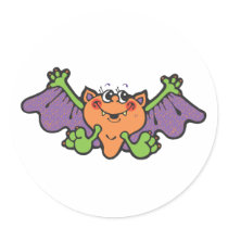 cute cartoon vampire bat stickers