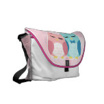 cute cartoon vector owl couple messenger bags