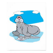cute cartoon walrus posters by doonidesignsanimals cute cartoon walrus posters