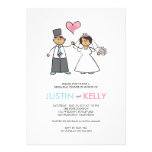 Cute Cartoon Wedding Couple DInner Rehearsal Party invitations