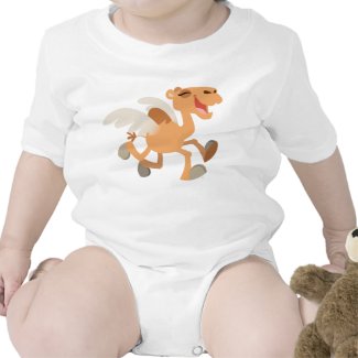 Cute Cartoon Winged-Camel Baby shirt