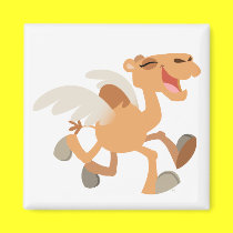 Netter Karikatur Winged-Kamel Magnet