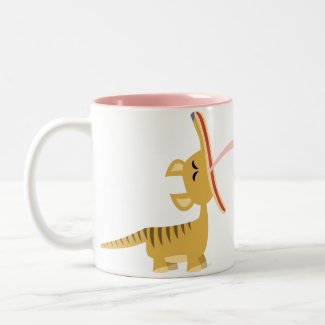 Cute Cartoon Yawning Thylacine Mug mug