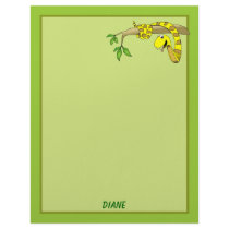 Cute Cartoon Yellow Snake in a Tree Reptile Personalized Letterhead