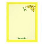 Cute Cartoon Yellow Snake in a Tree Reptile Letterhead