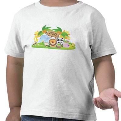 Cute Cartoon Zoo Animals Tees