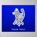 Cute Cat; Blue Posters