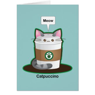 Cute Cat Coffee Card