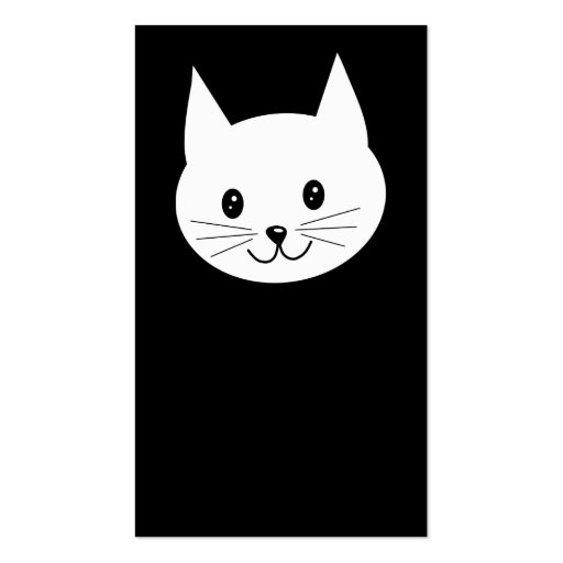 Cute Cat Face. Business Card (front side)