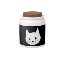 Cute Cat Face. Candy Jars