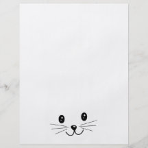 Cute Cat Face. Flyer Design