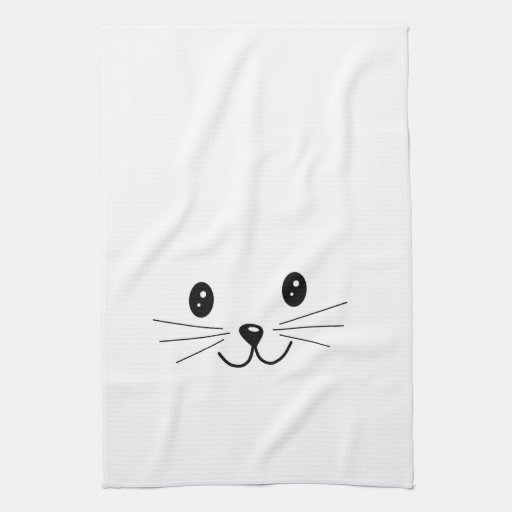 Cute Cat Face. Hand Towel Zazzle