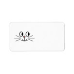 Cute Cat Face. Labels