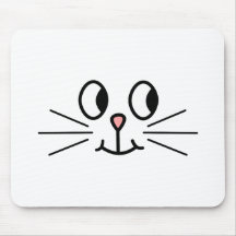 Cute Cat Face. Mousepads