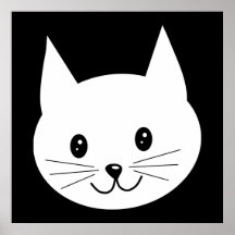 Cute Cat Face. Print