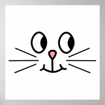 Cute Cat Face. Print