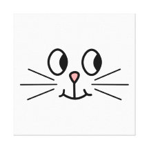 Cute Cat Face. Stretched Canvas Prints