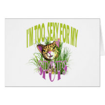 Cute cat funny comic art card