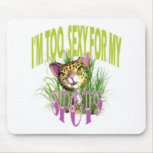 Cute cat funny comic art mousepad