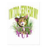 Cute cat funny comic art postcards
