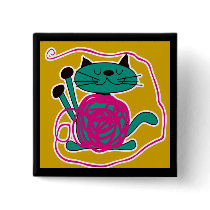 Cute Cat Knitting buttons