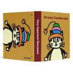 Cute cat ocher binder - 1"