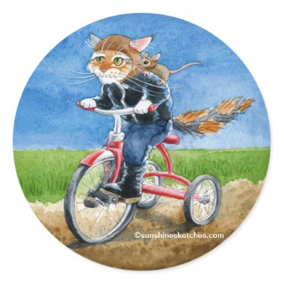 Cat On Tricycle