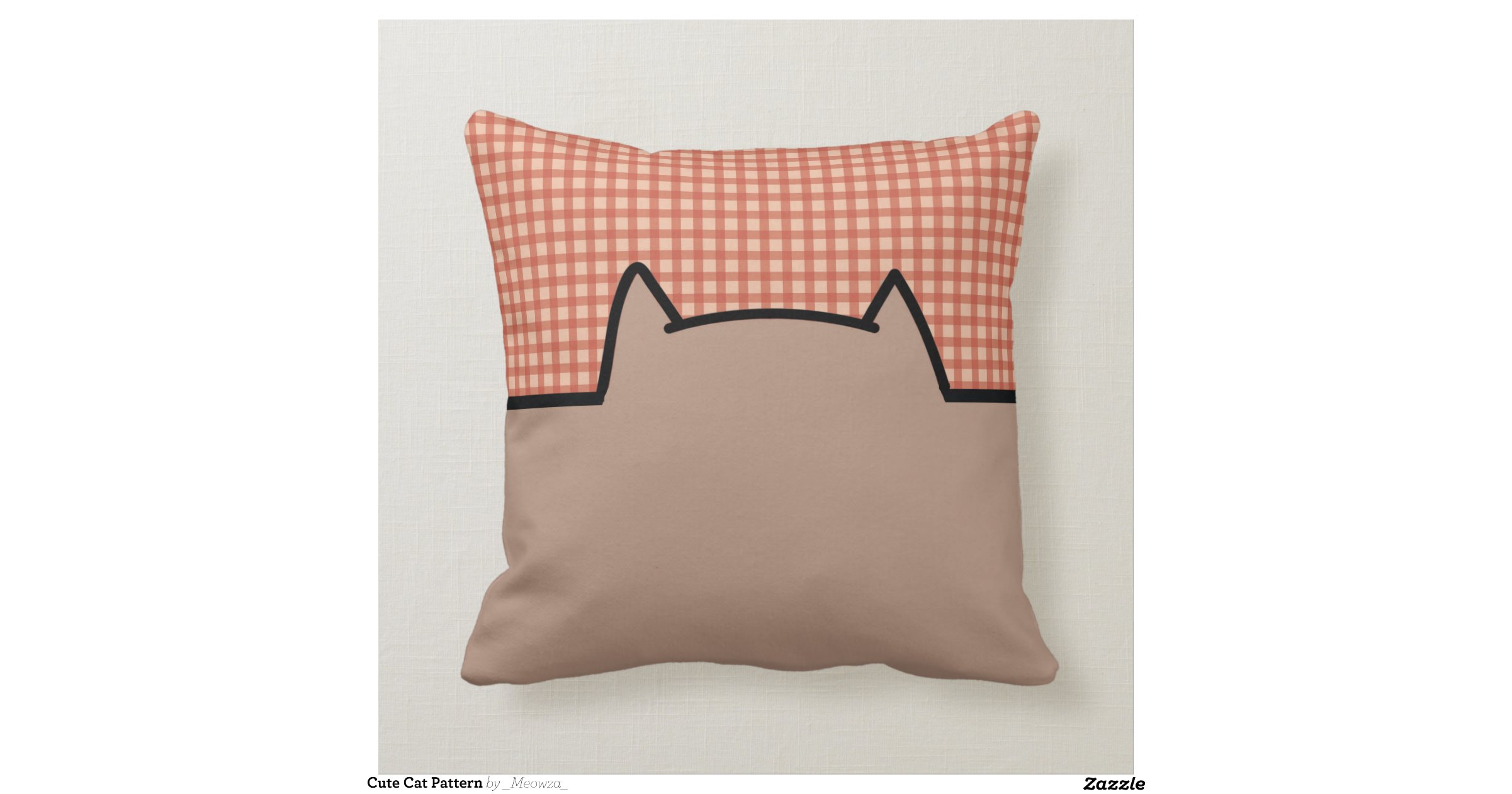 Cute Cat Pattern Throw Pillow Zazzle