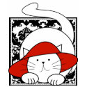 Cute Cat RED Hat t-shirts