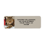 Cute cat return address label