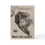 Cute Cat Silly birthday card