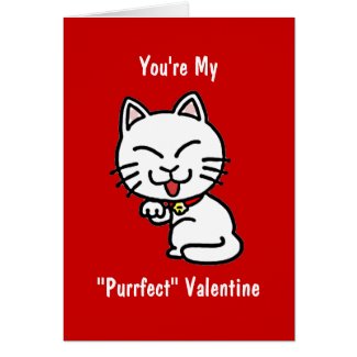 Cute Cat Valentines Day Card: Purrfect Valentine