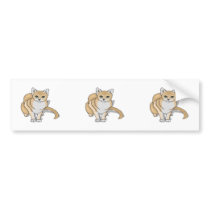 Cute Cat Watch Bumper Stickers