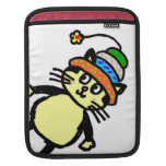 Cute cat white iPad sleeve - add your text