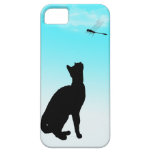 Cute cat with dragonfly iphone5 covers iPhone 5 case