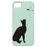 Cute cat with dragonfly iphone5 covers iPhone 5 covers