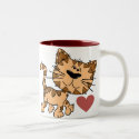 Cute Cat with Heart Born to be Loved Mug