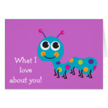 Cute Caterpillar Card for Children - Personalized