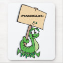 Cute Caterpillar with Sign, <PERSONALIZE> mousepads