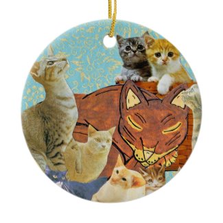 Cute Cats Collage 1 ornament