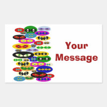 Cute Cats Eyes For Cat Lovers Rectangular Stickers