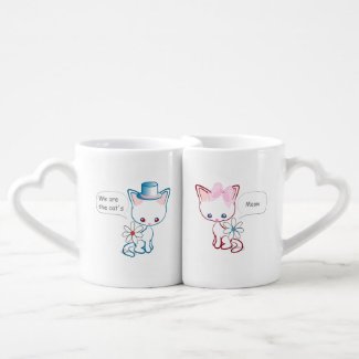Cute Cats Meow Husband and Wife