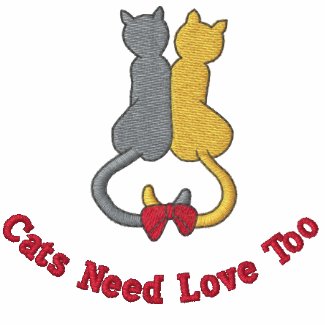 Cute Cats Need Love Too Embroidered Top embroideredshirt