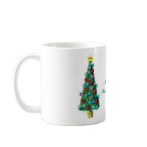 Cute Cats on Christmas Tree -custom txt- Coffee Mug